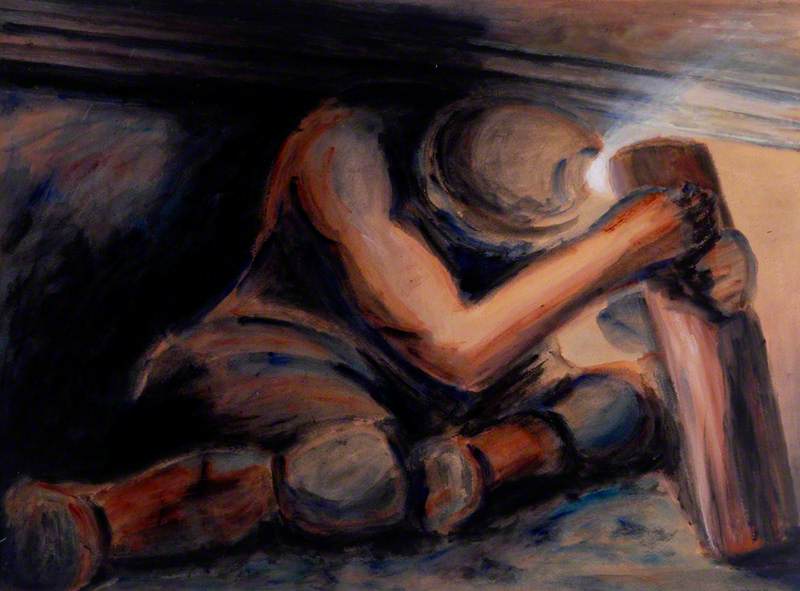 Miner Setting Prop In Low Seam — Oliver Kilbourn