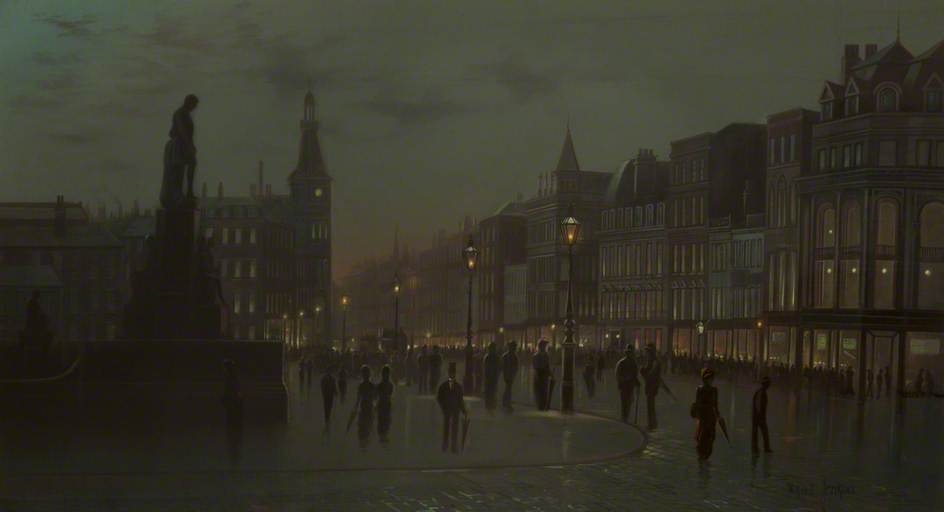 Market Street, Manchester, Night — Wilfred Jenkins