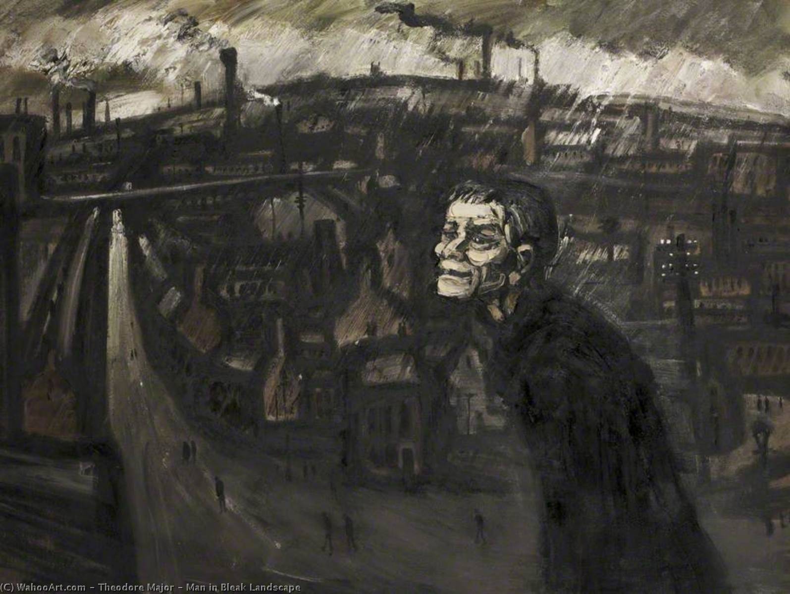 Man In Bleak Landscape — Theodore Major
