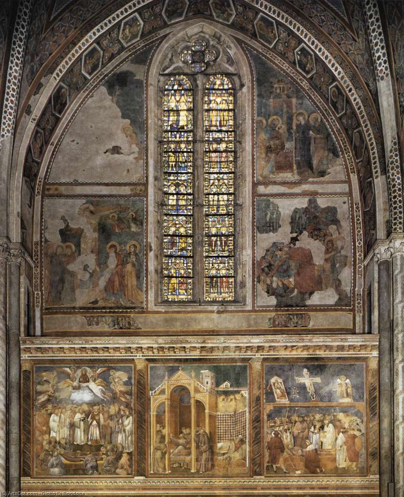 Fresken In Der Zweiten Seitenschule — Giotto Di Bondone