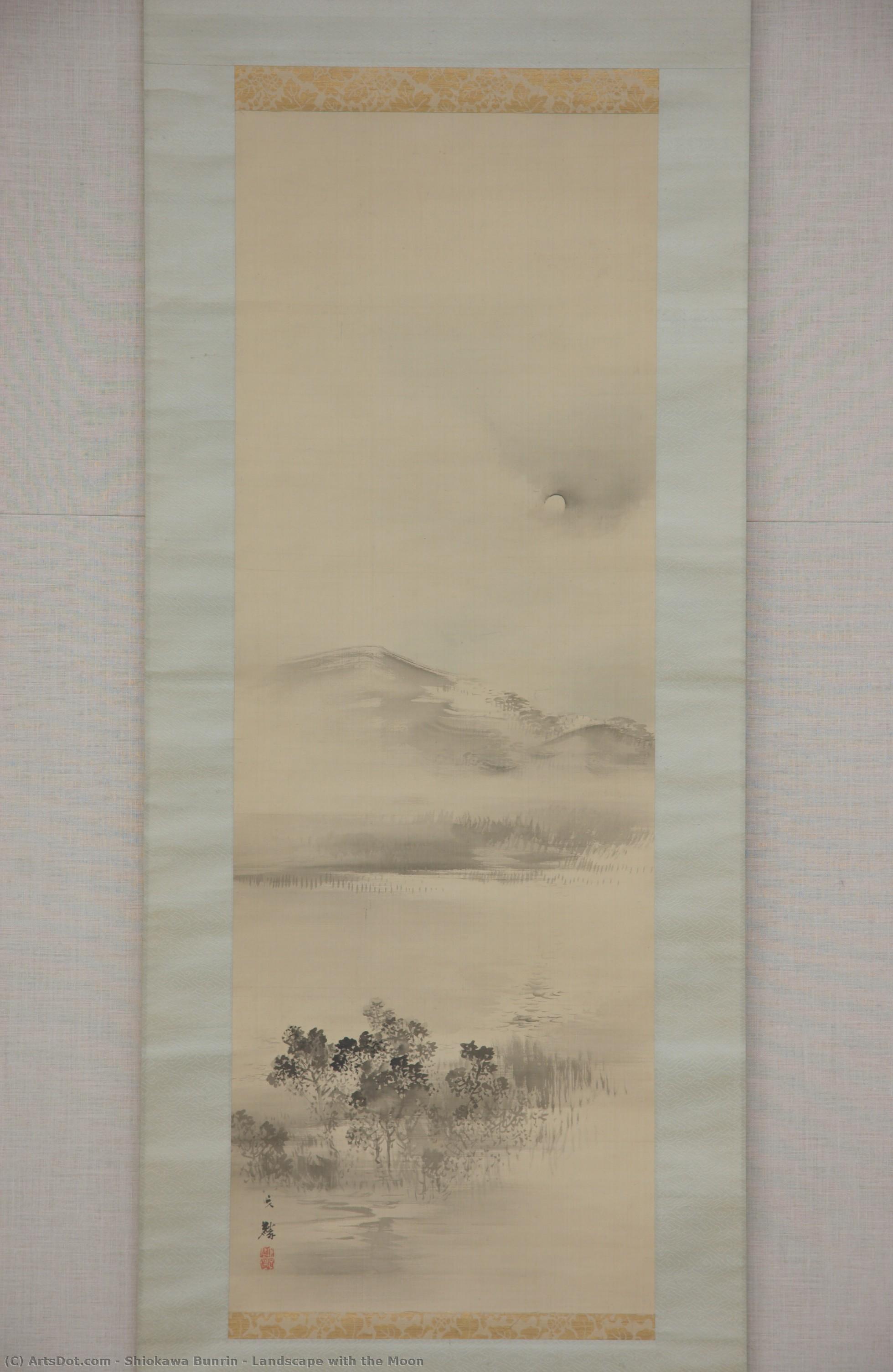 Landscape With The Moon — Shiokawa Bunrin