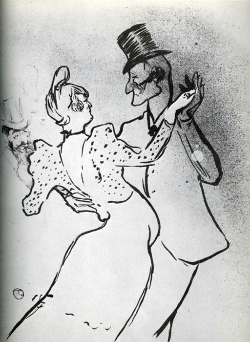 La Goulue And Valentin, Waltz — Henri De Toulouse-lautrec