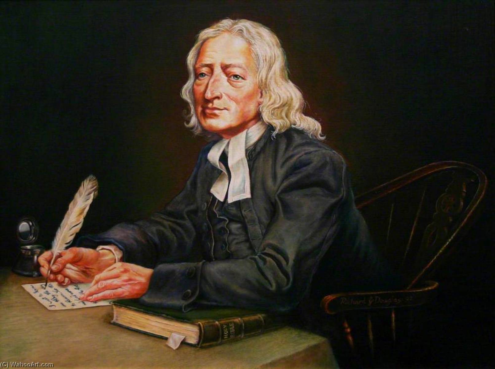 John Wesley (1703–1791), Holding A Quill Pen — Richard Gilmore Douglas