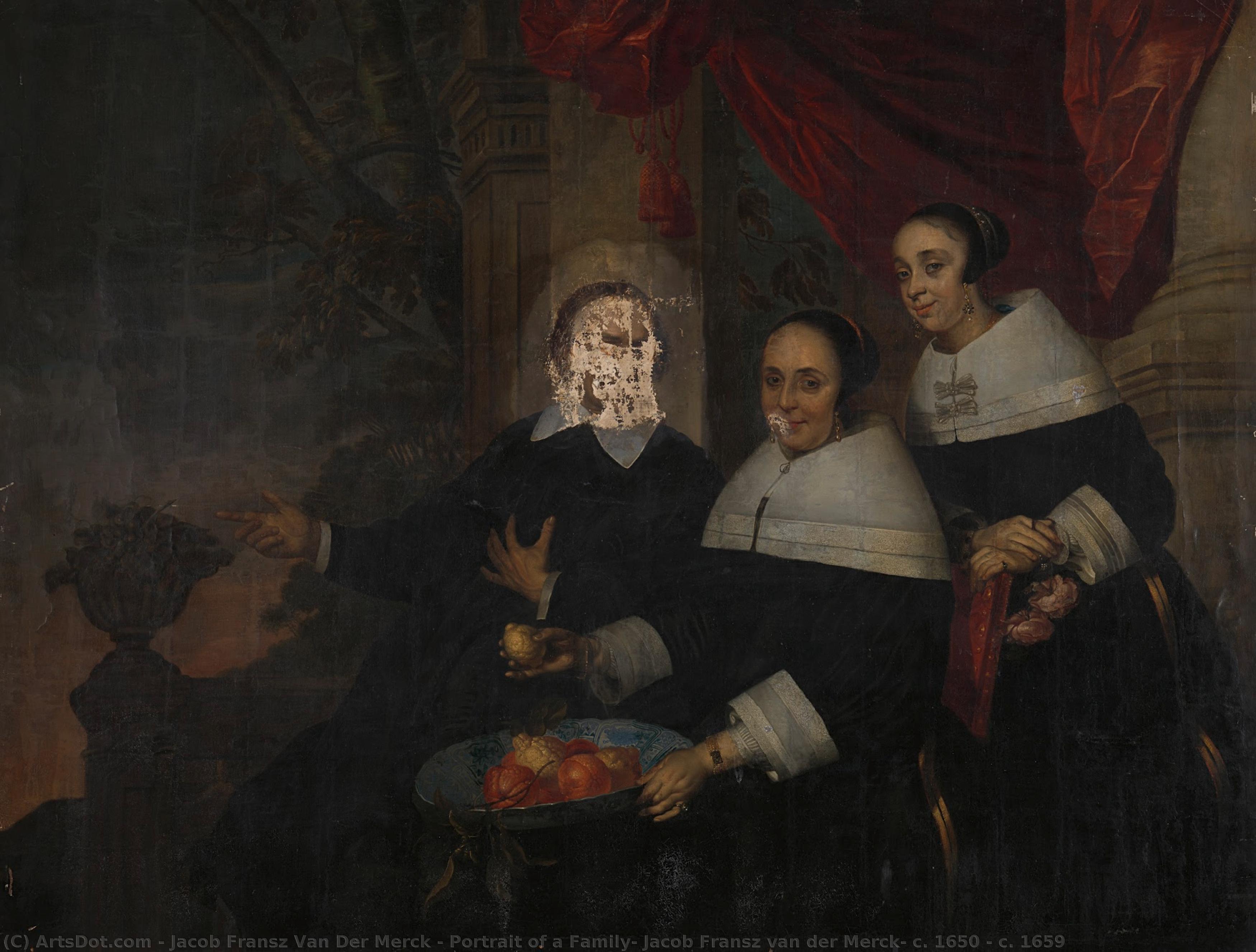 Portrait Of A Family, Jacob Fransz Van Der Merck, C. 1650 - C. 1659 — Jacob Franz. Van Der Merck