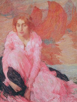Dame En Rose — Fernand Edmond Jean Marie Khnopff