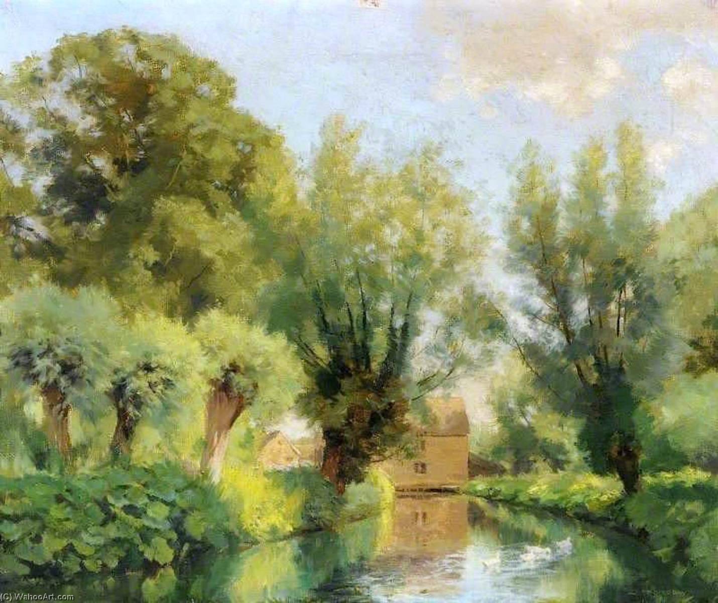 The Mill Stream, Cotswolds — Joseph Barnard Davis