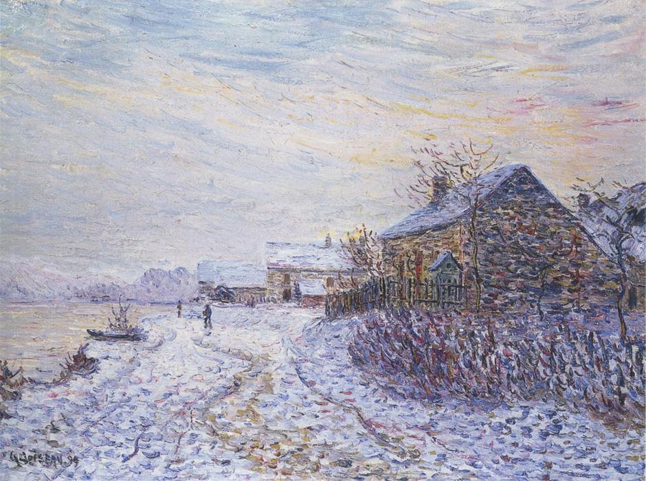 Snow Rifts Near The Seine — Gustave Loiseau