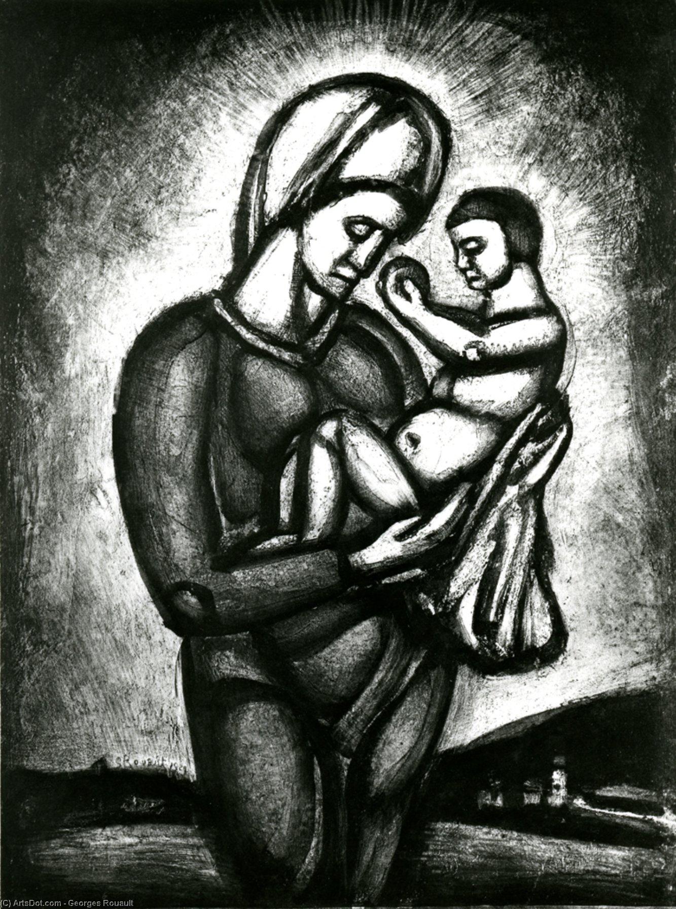 In These Times Blacks Boasting And Unbelief, Our Lady Of The End Lands Vigilante — Georges Rouault