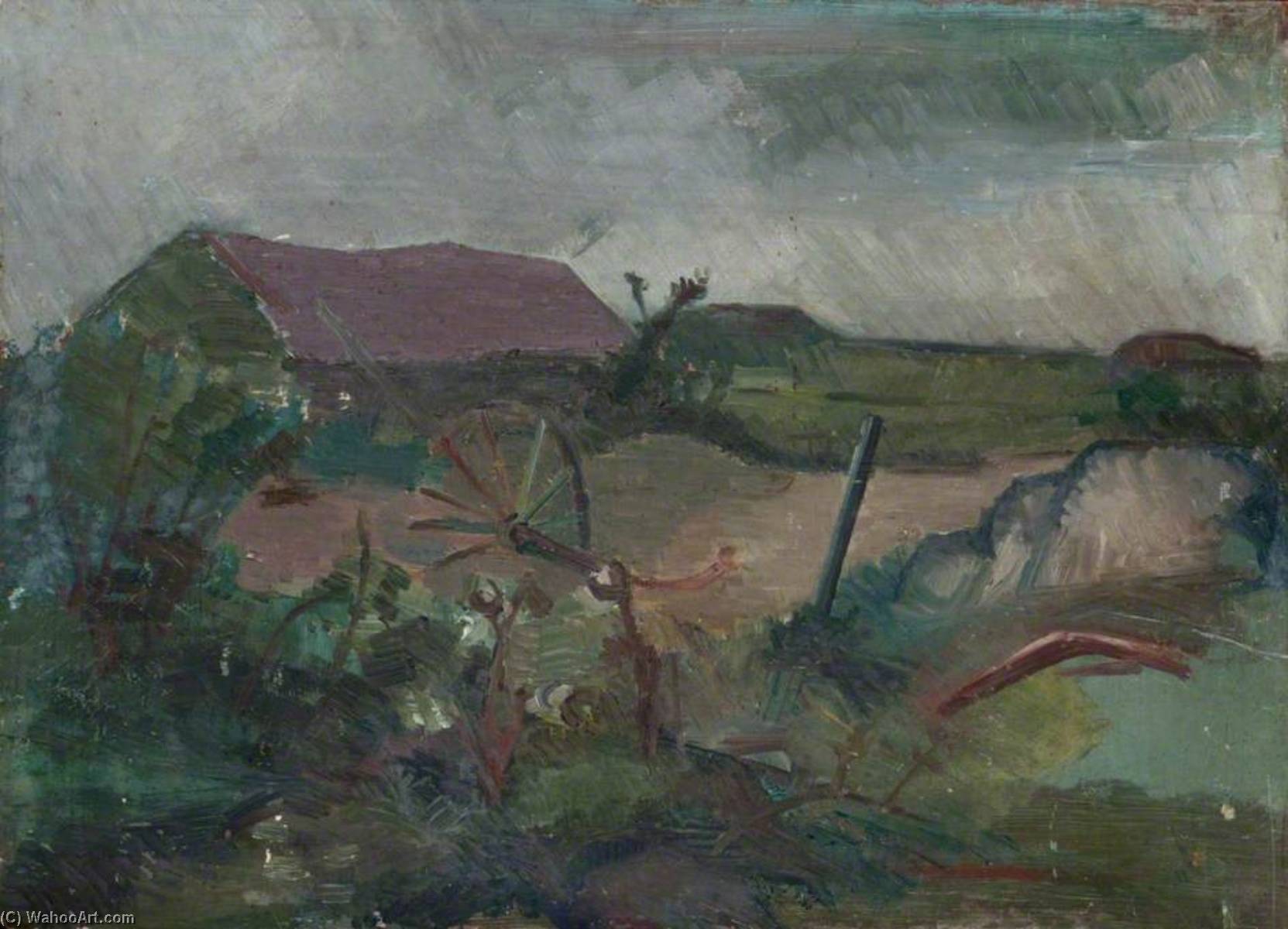 Landscape With Fields And Farm Buildings — Ray Howard Jones