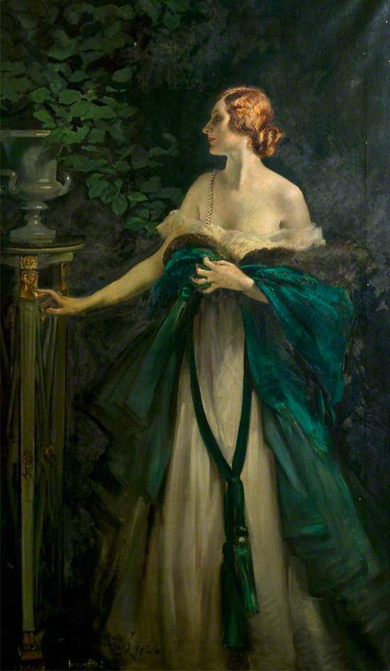 Portrait Of A Lady In Green — William Bruce Ellis Ranken