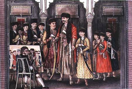 Shuja Ud-daula, Nawab Of Oudh And His Ten Sons, Engraved By P. Renault — Tilly Kettle