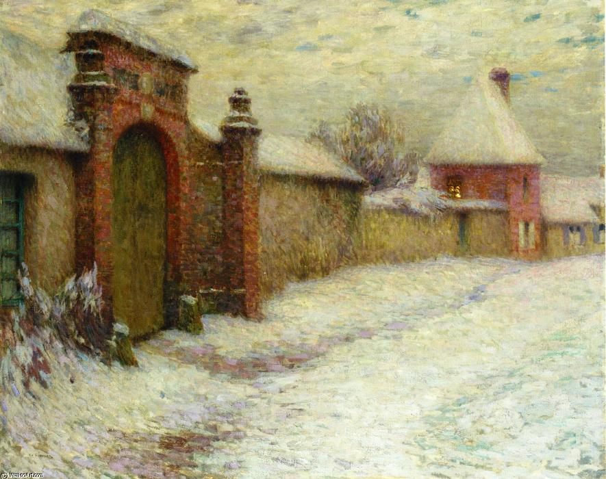 Le Portail Niege, Gerberoy — Henri Le Sidaner