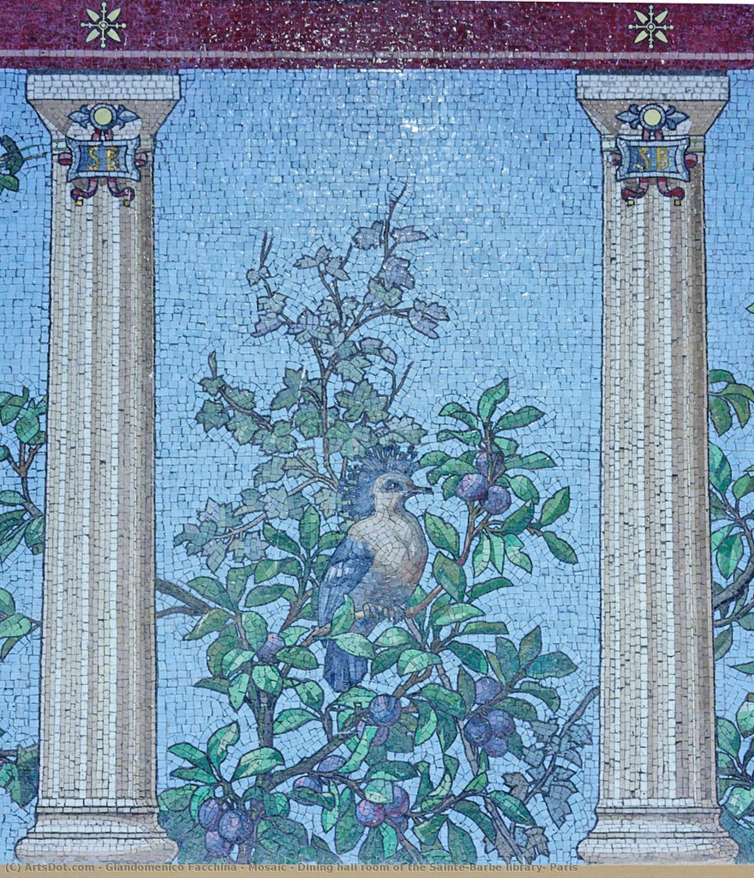 Mosaic - Dining Hall Room Of The Sainte-barbe Library, Paris — Giandomenico Facchina