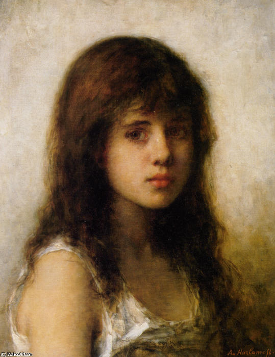 Portrait Of A Young Girl (26) — Alexei Alexeievich Harlamoff