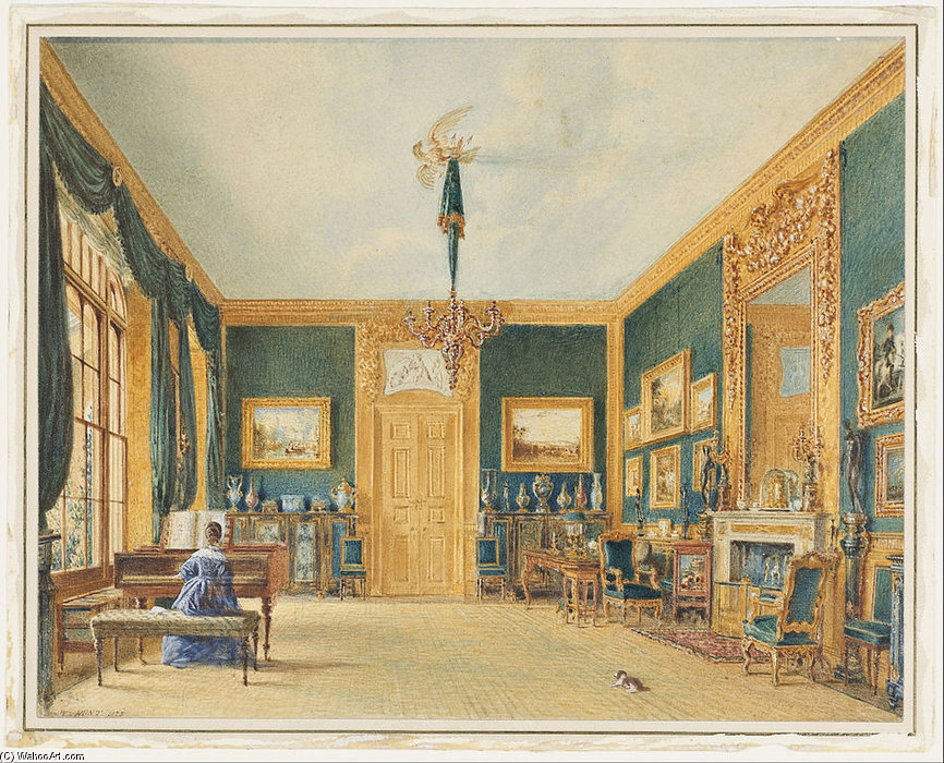 The Green Drawing Room Of The Earl Of Essex At Cassiobury — William Henry Hunt