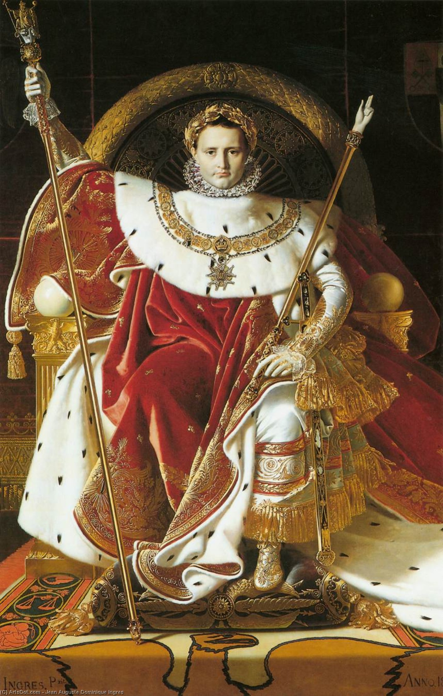 Napoleon I On The Imperial Throne — Jean-auguste-dominique Ingres