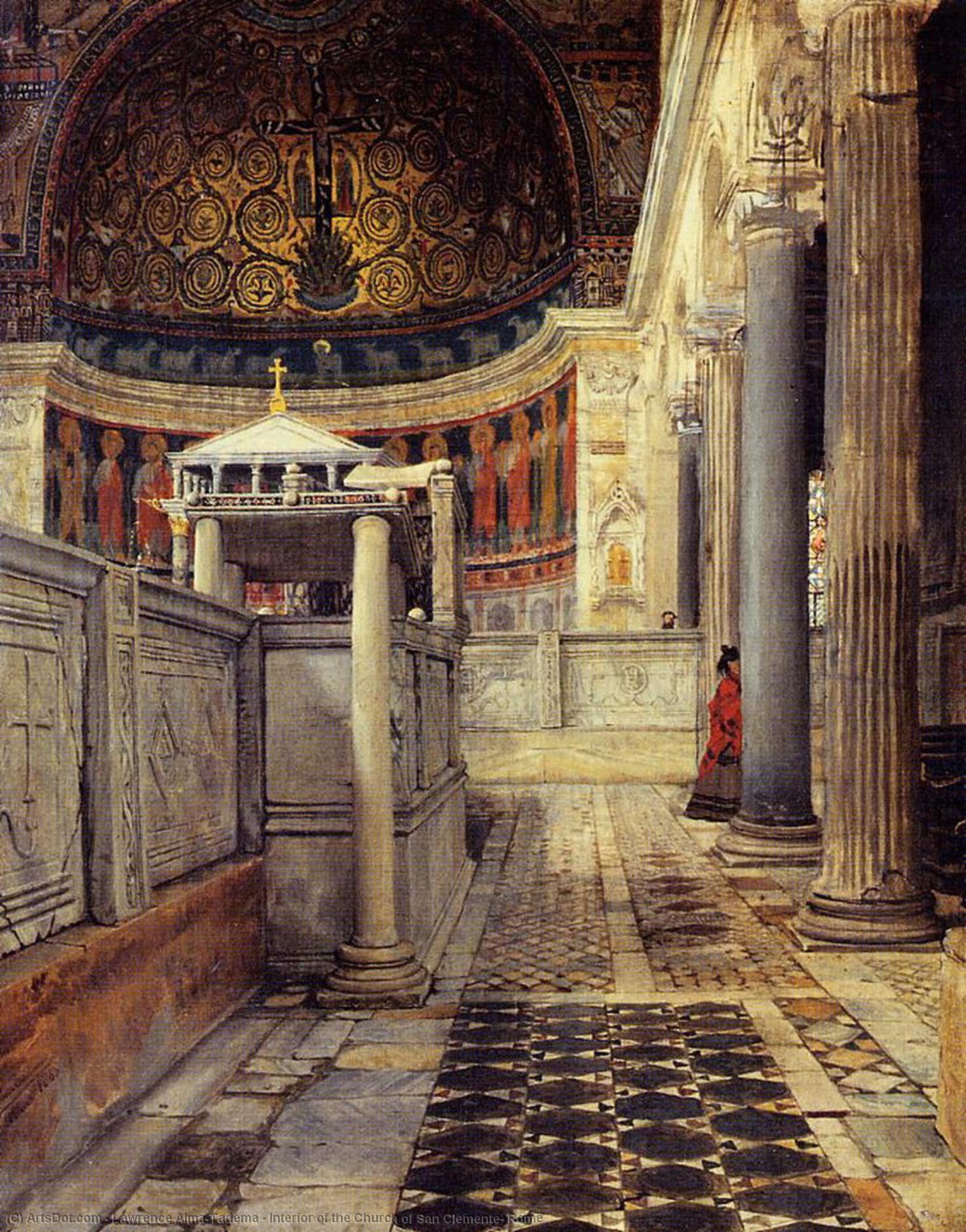 Interior Of The Church Of San Clemente, Rome — Lourens Alma Tadema