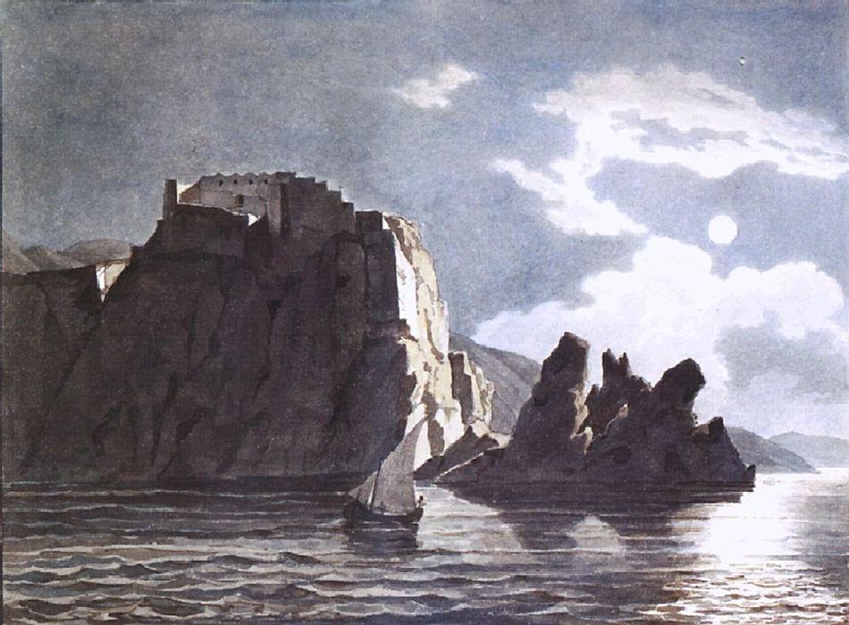Klippen Und Mond Bei Nacht — Karl Pavlovich Bryullov