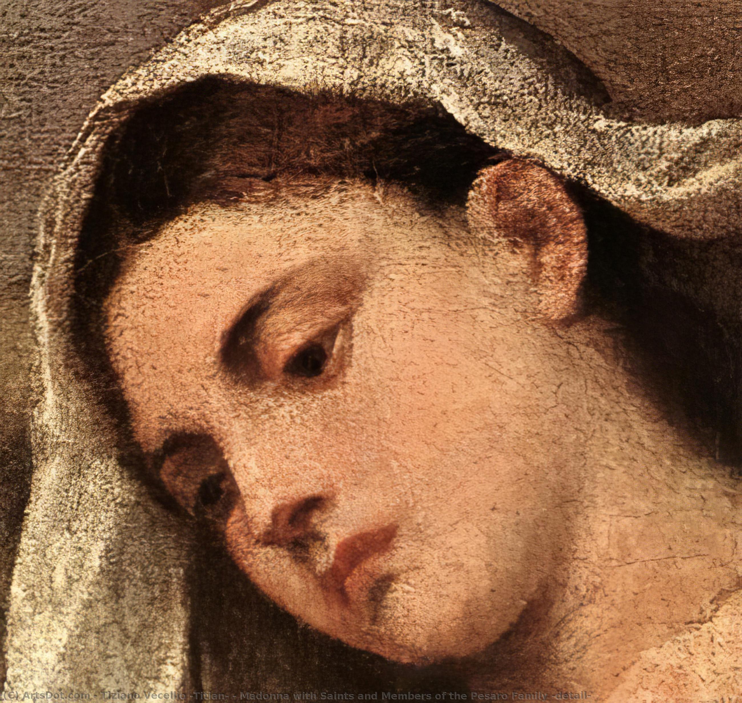 Madonna Mit Heiligen Und Mitgliedern Der Familie Pesaro (detail) — Tizian