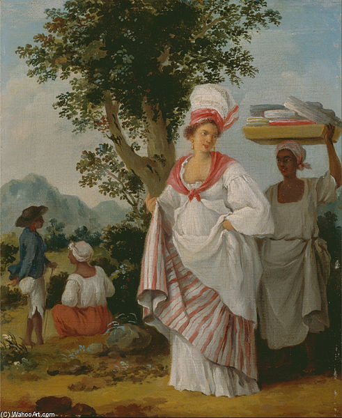 West Indian Creole Woman, With Her Black Servant — Agostino Brunias