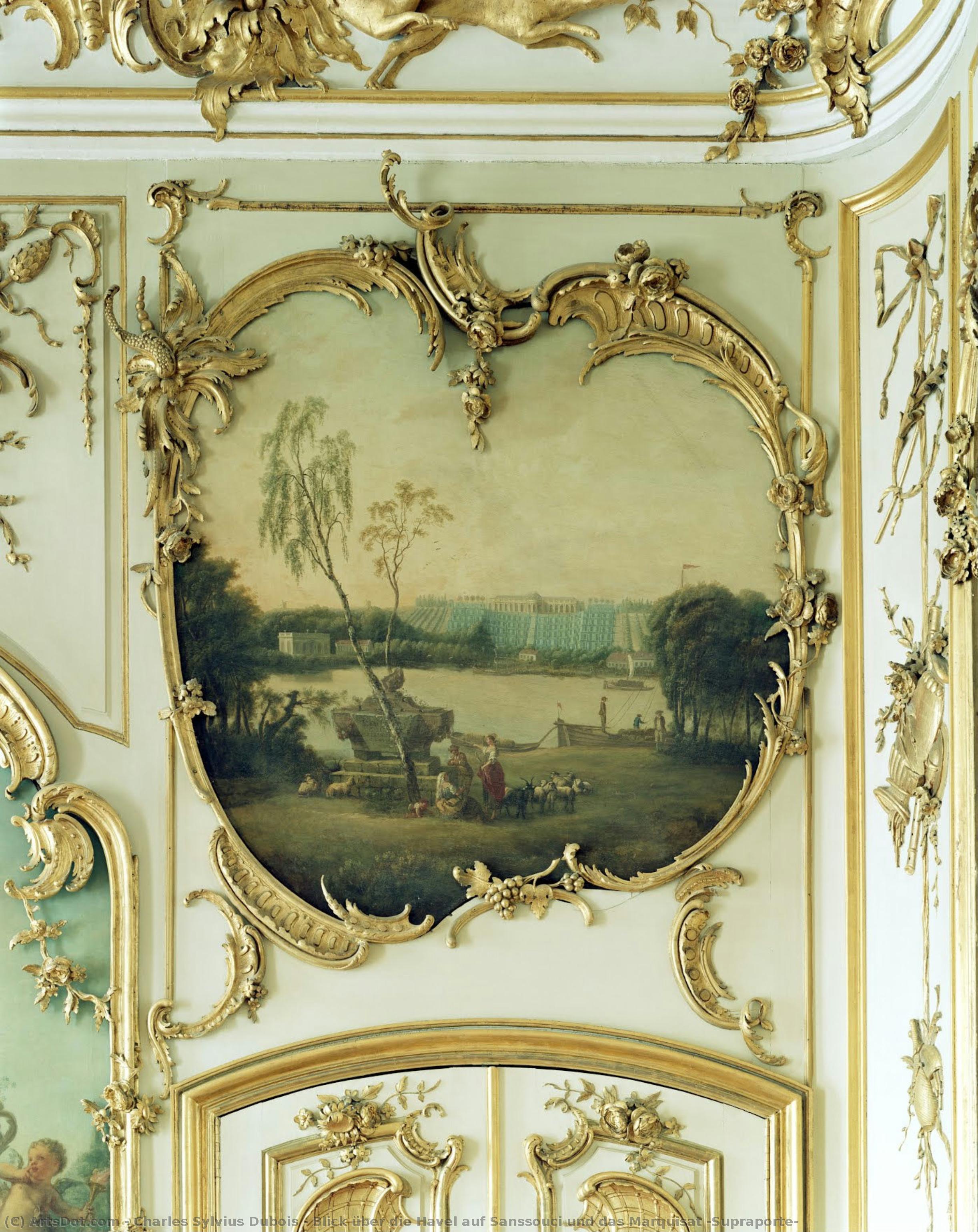 Blick Über Die Havel Auf Sanssouci Und Das Marquisat (supraporte) — Charles Sylvius Dubois
