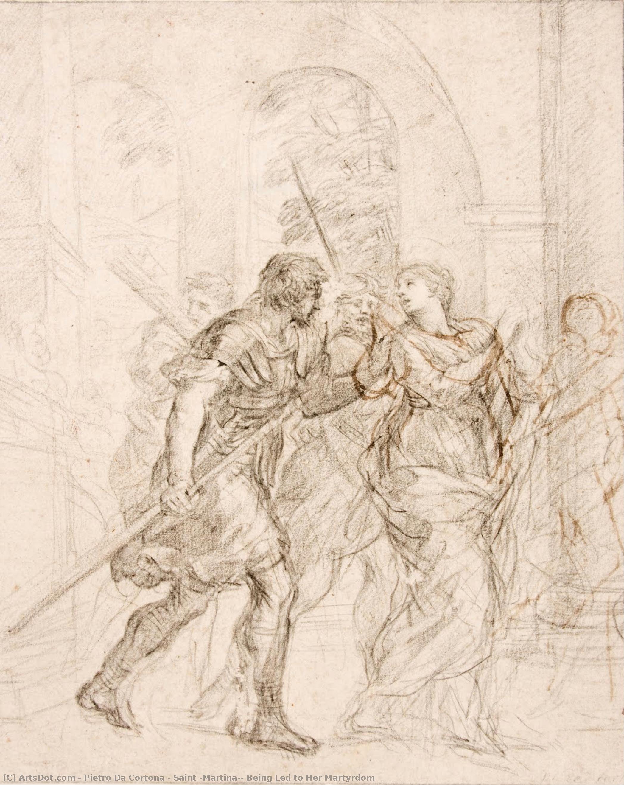 Saint (martina?) Being Led To Her Martyrdom — Pietro Da Cortona