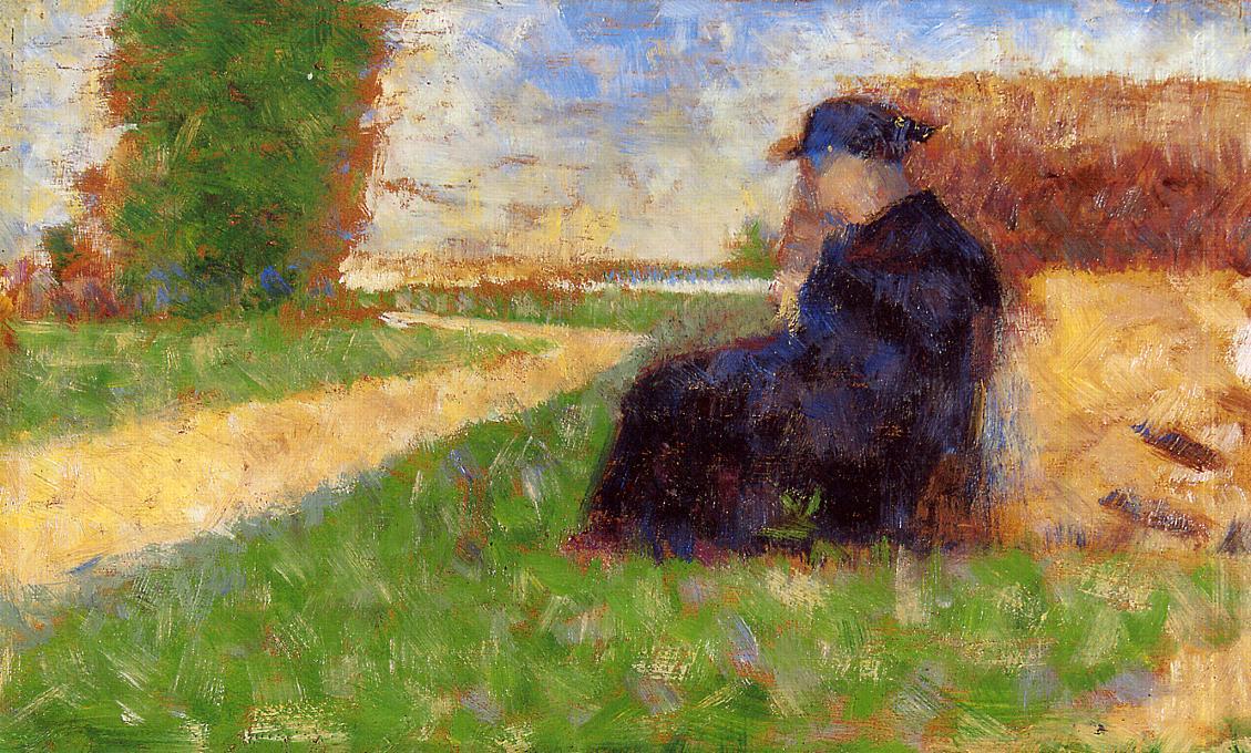 Large Figure In A Landscape — Georges Seurat