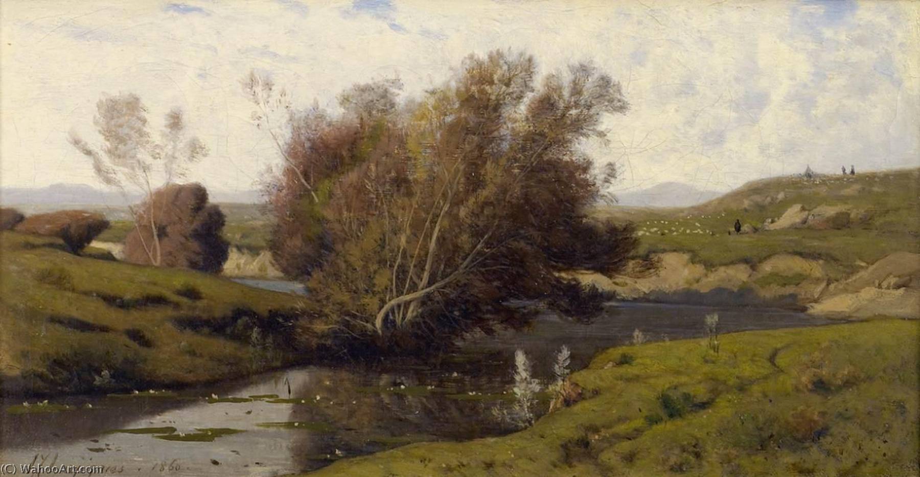 River Banks, Auvergne — Henri-joseph Harpignies
