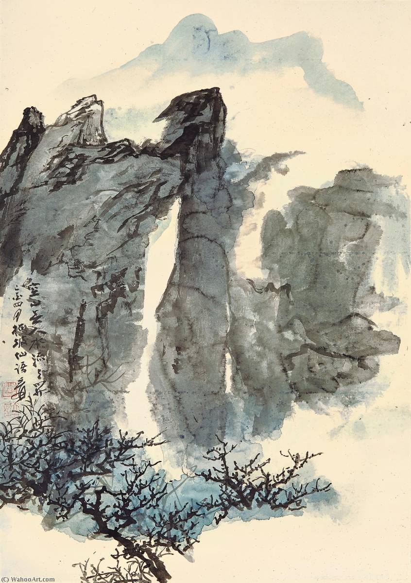 Cascade In The Ravine — Чжан Дацянь
