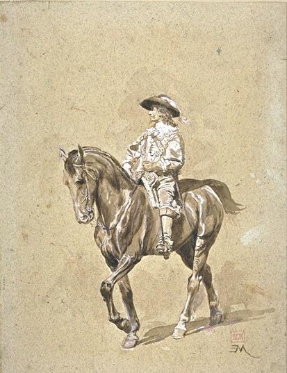 A Rider From The Early Seventeenth Century — Jean-louis Ernest Meissonier