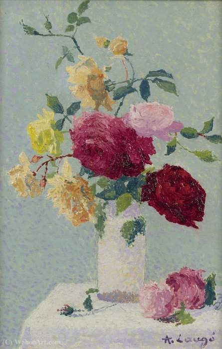 Vase With Roses, (1921) — Achille Laugé