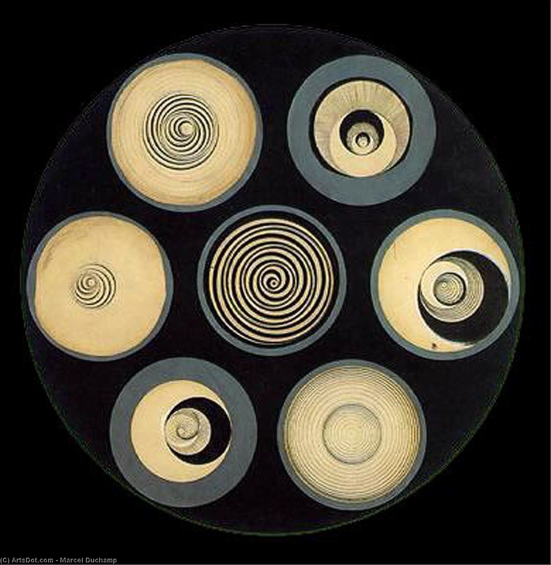 Disks Bearing Spirals — Марсель Дюшан