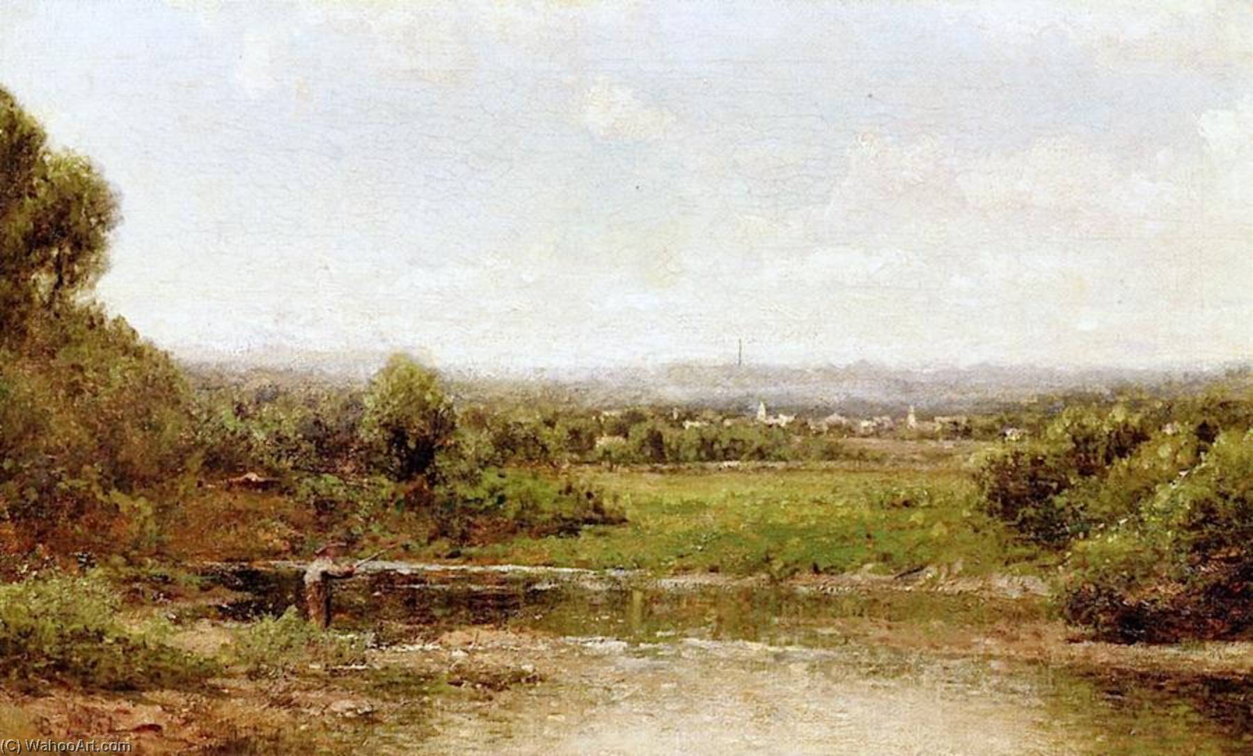 Landscape With Fisherman By A Pond — John Bunyan Bristol
