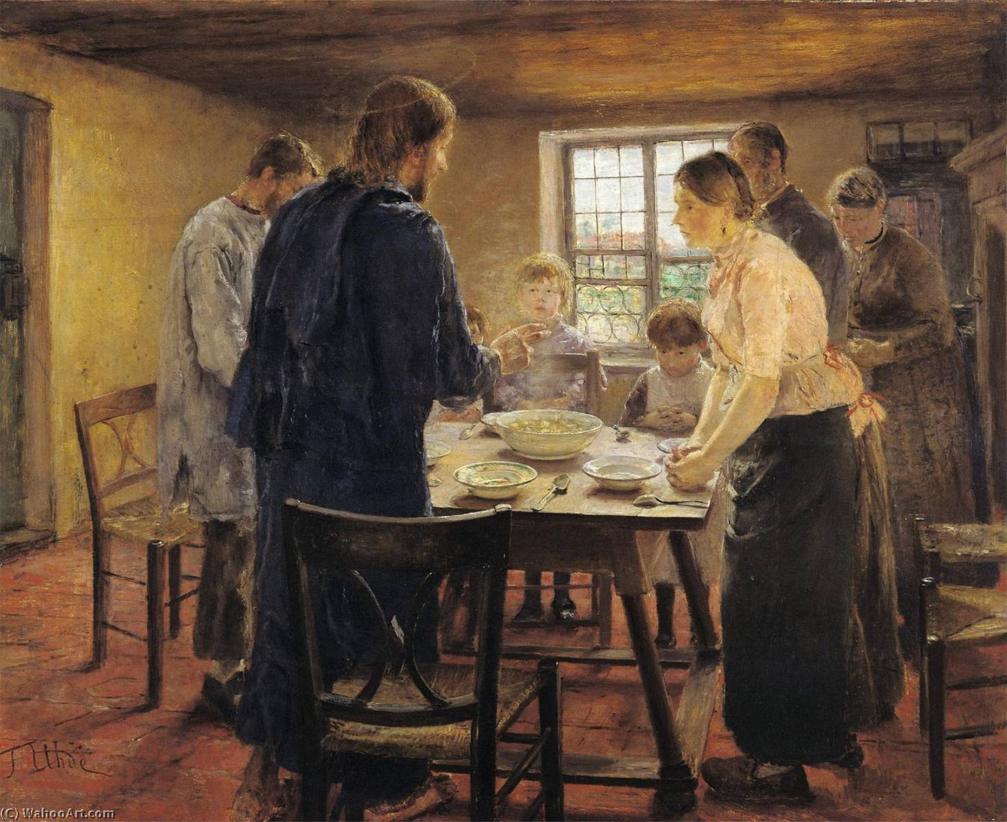 Christ With The Peasants — Fritz Von Uhde