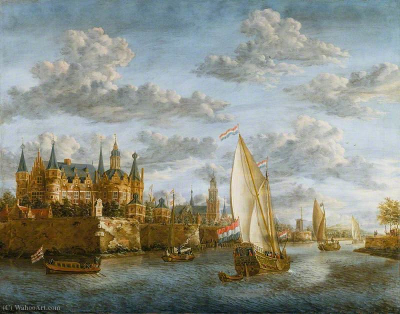 Castle On A River In Holland — Jacobus Storck
