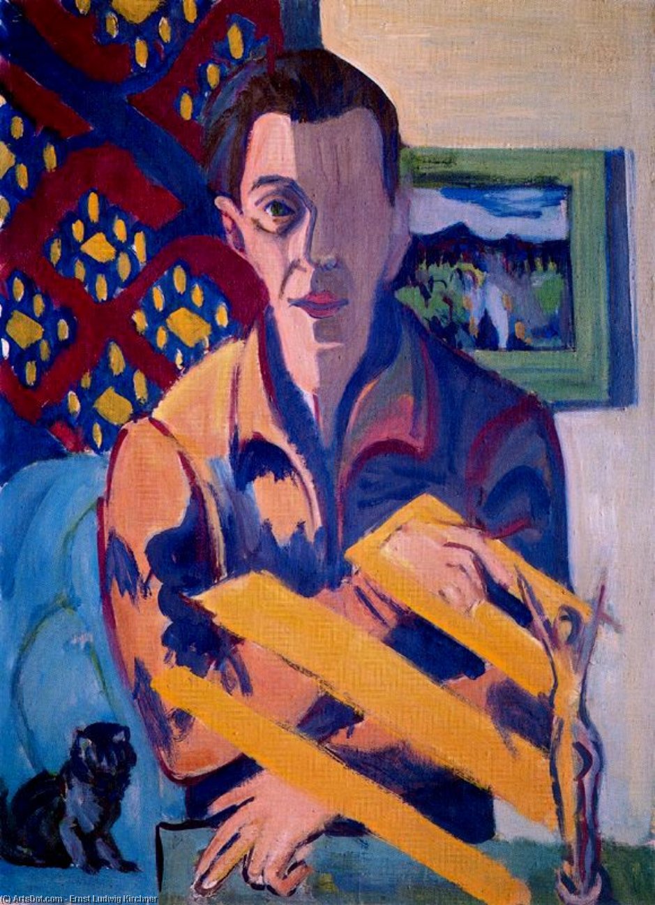 Self-portrait — Ерnst Лудвиг Киршнер
