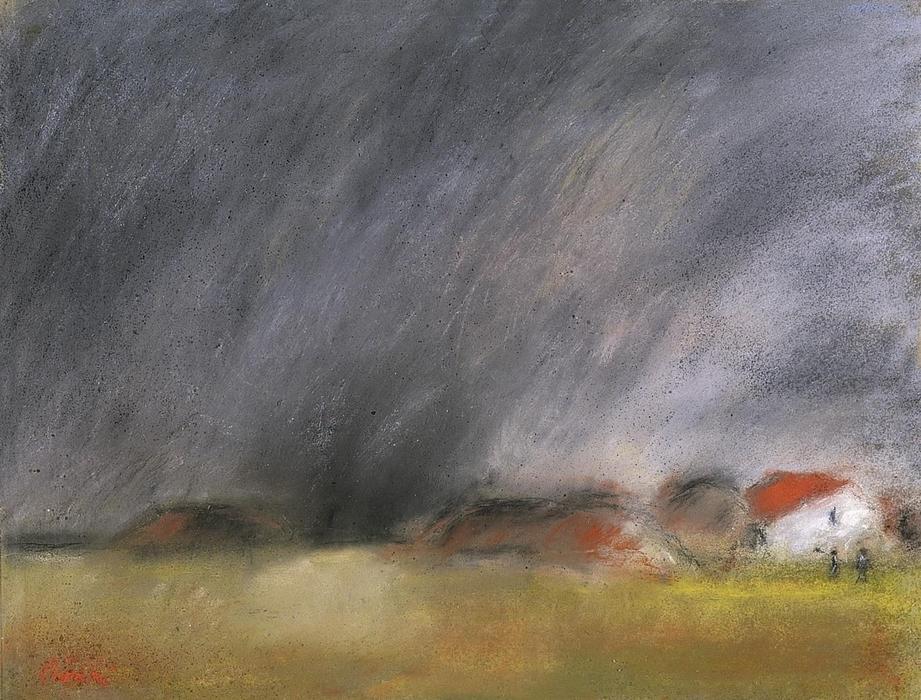 Houses, Clouds, End Of Summer — József Rippl-rónai