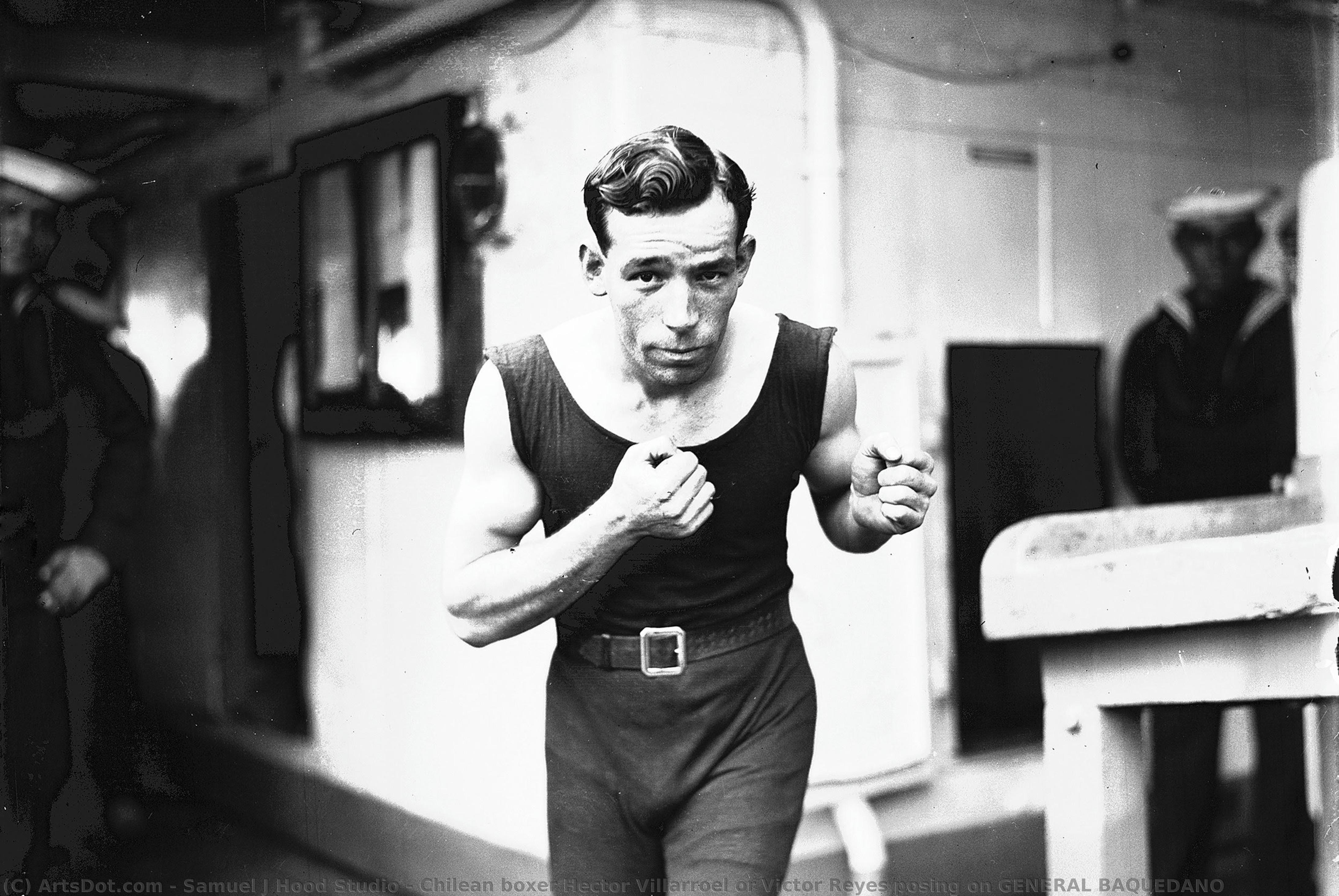 Chilean Boxer Hector Villarroel Or Victor Reyes Posing On General Baquedano — Samuel J Hood Studio