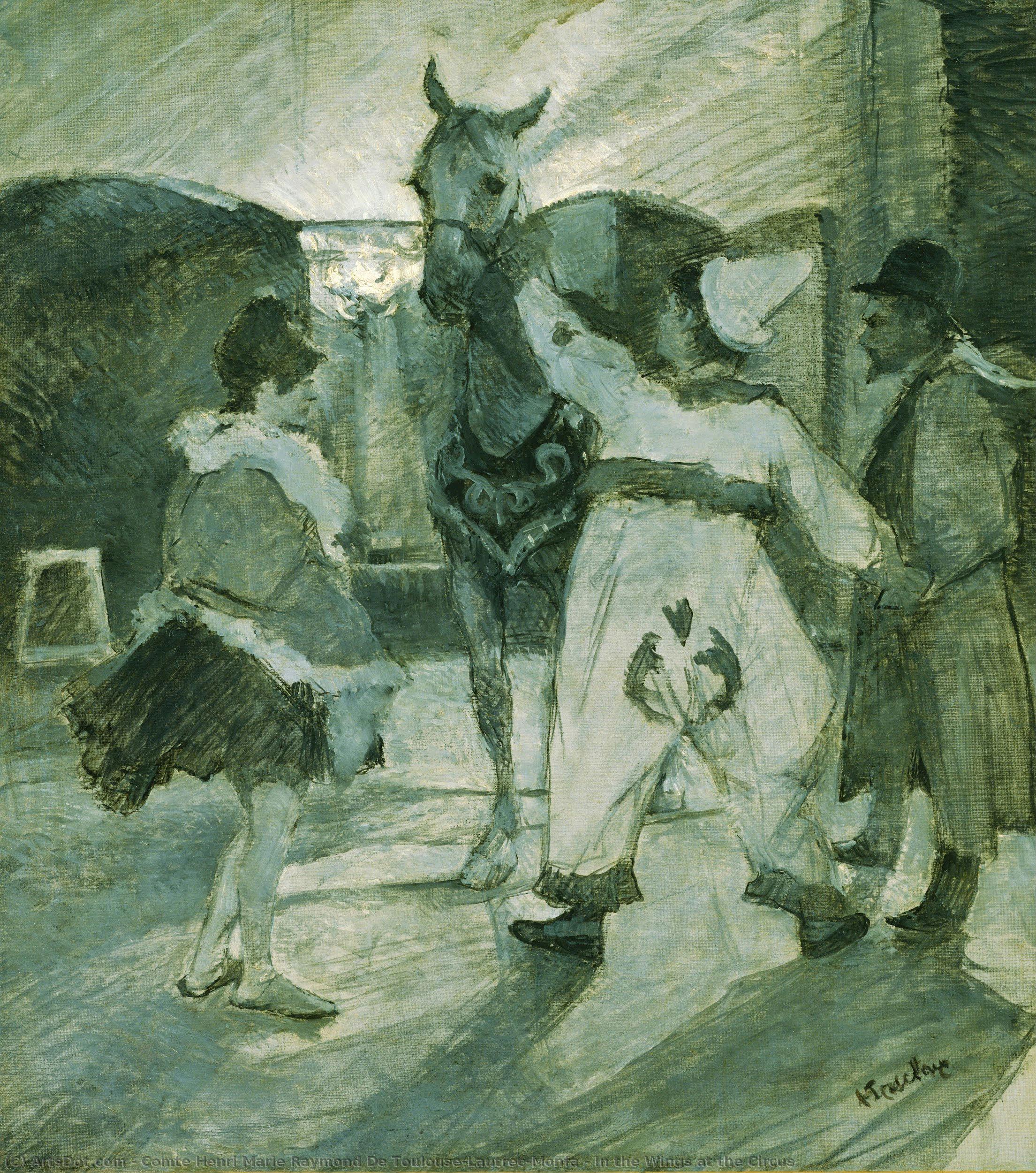 In The Wings At The Circus — Henri De Toulouse-lautrec