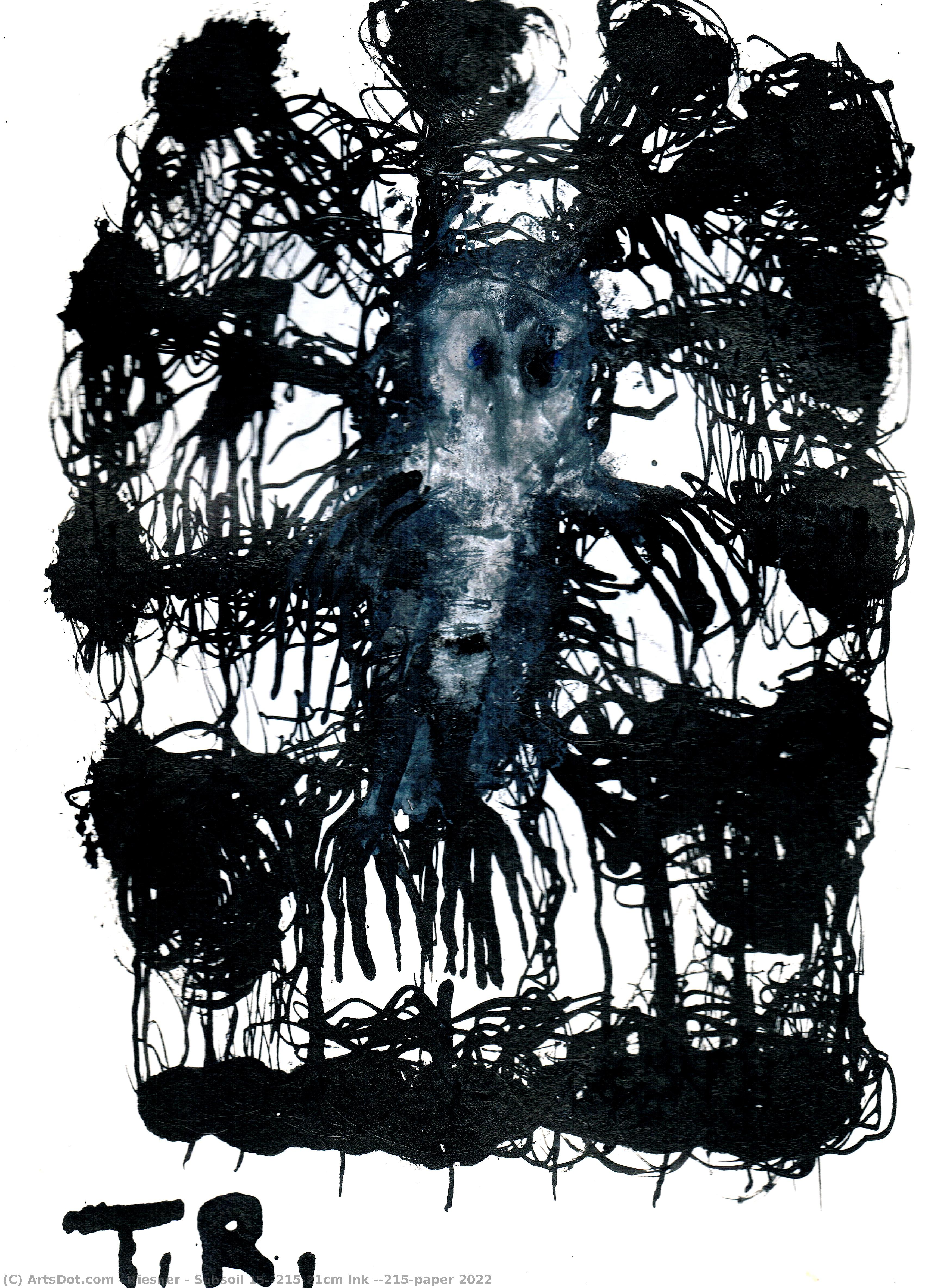 Subsoil 15×21cm Ink ×paper 2022 — Thomas Riesner