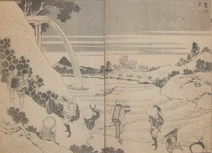 Fuji Bajo Una Compuerta — Katsushika Hokusai