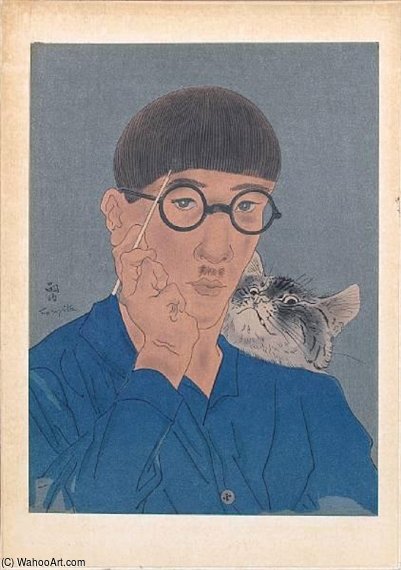 Self Portrait With A Cat — Léonard Tsuguharu Foujita