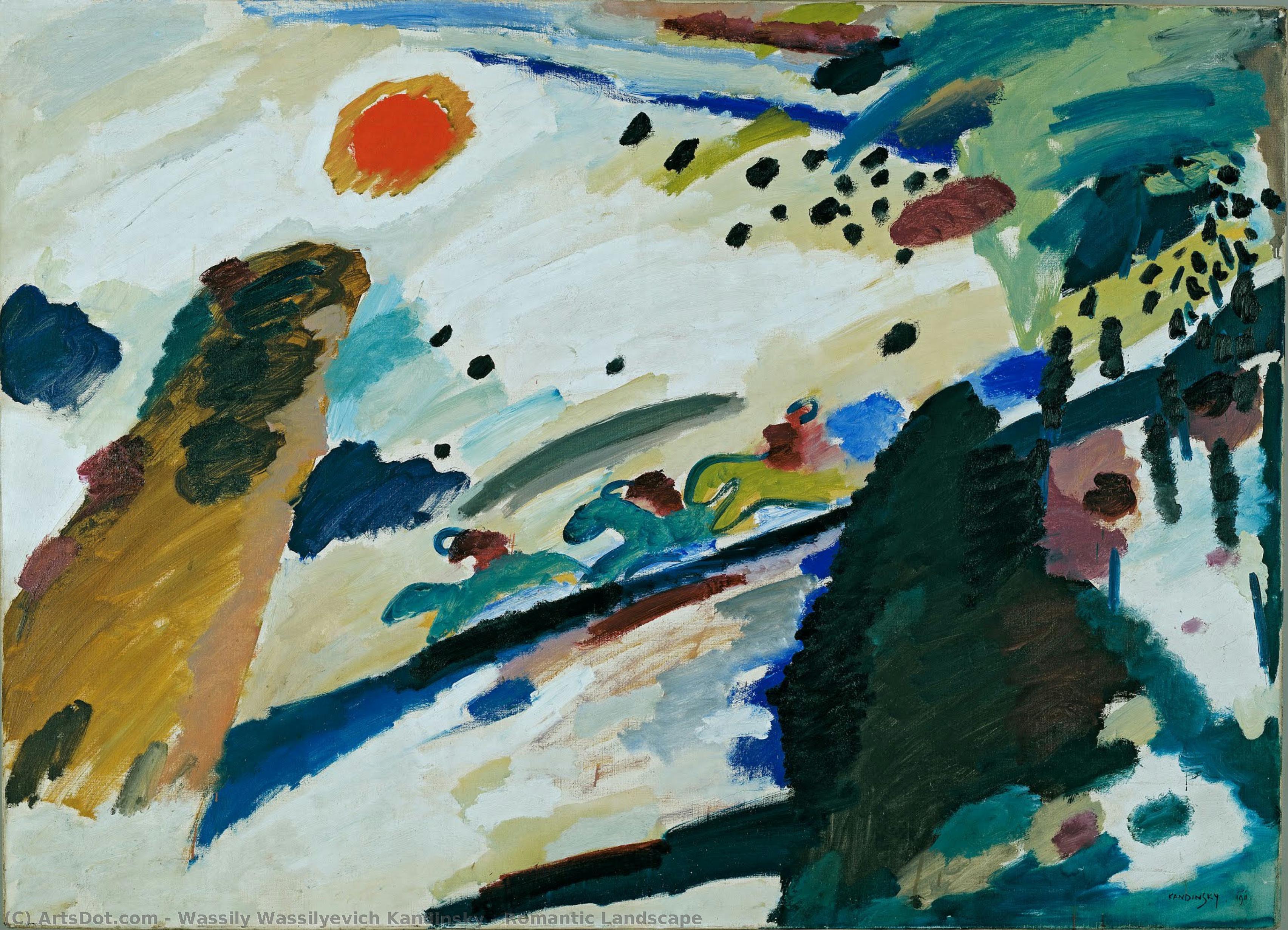 Romantic Landscape — Wassily Wassilyevich Kandinsky