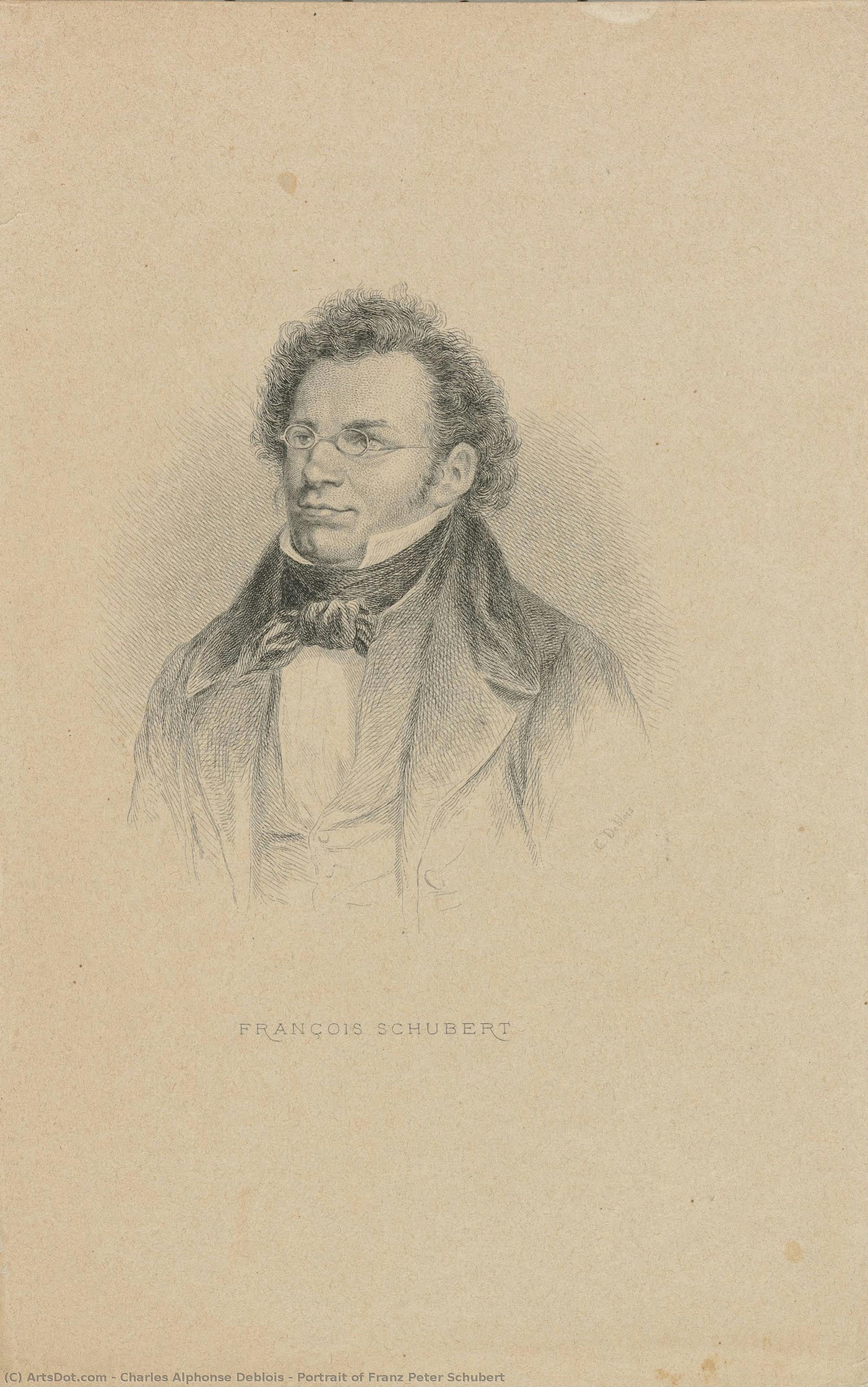 Portrait Of Franz Peter Schubert — Charles Alphonse Deblois