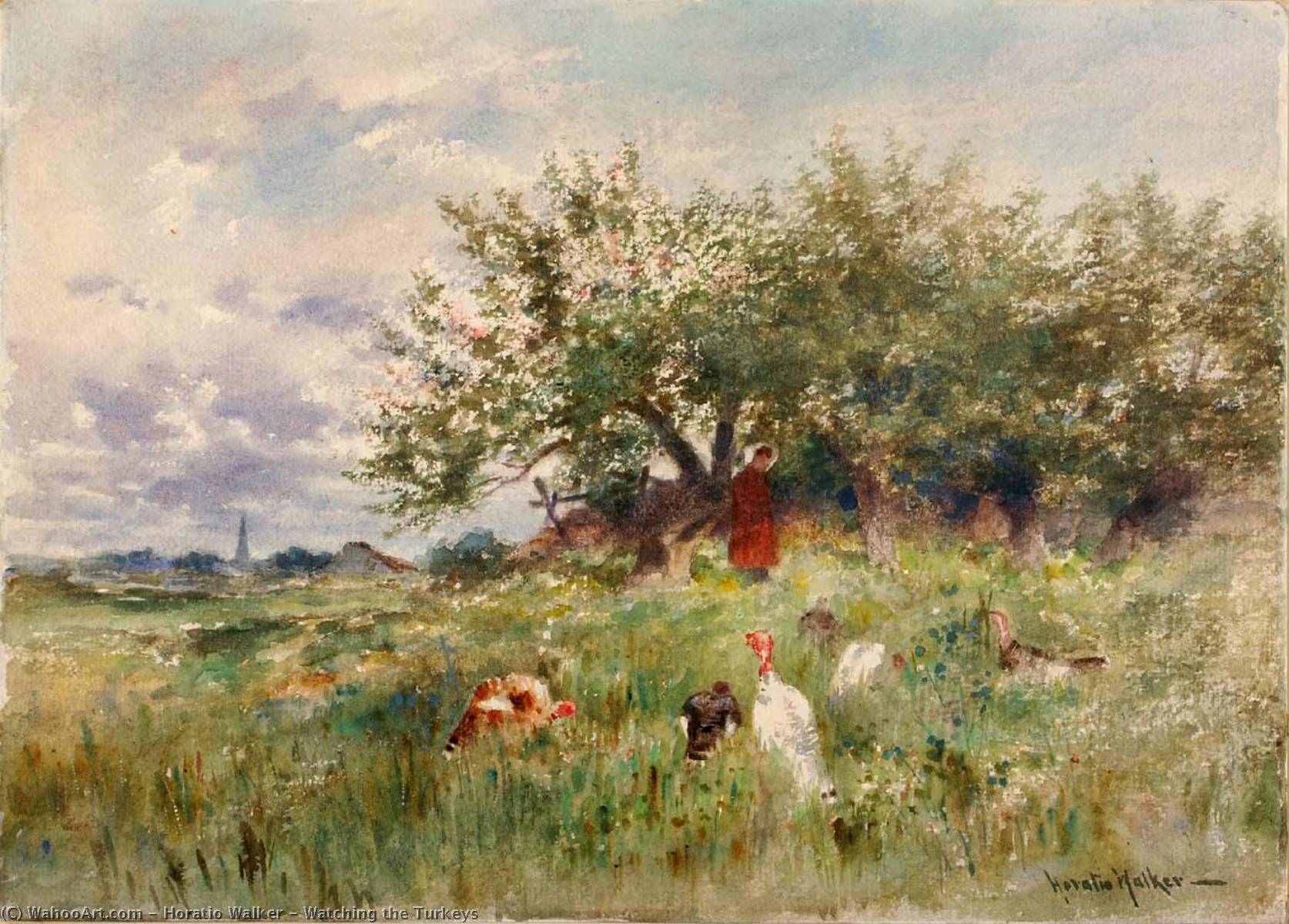 Watching The Turkeys — Horatio Walker