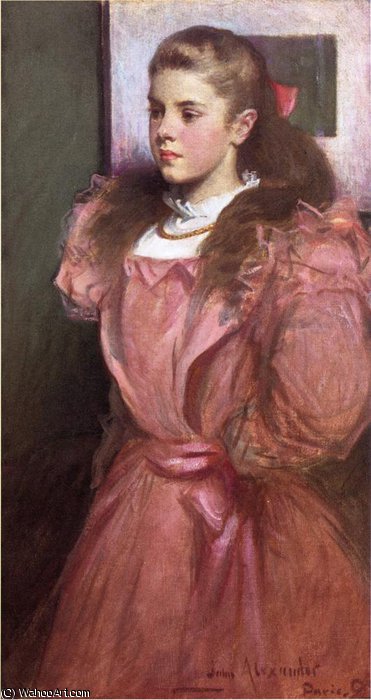 Young Girl In Rose Aka Portrait Of Eleanora Randolph Sears — John White Alexander