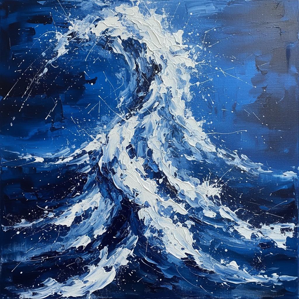 Ephemeral Surge Of Cobalt Tides In A Monumental One Of One Masterpiece — Christian Noiret