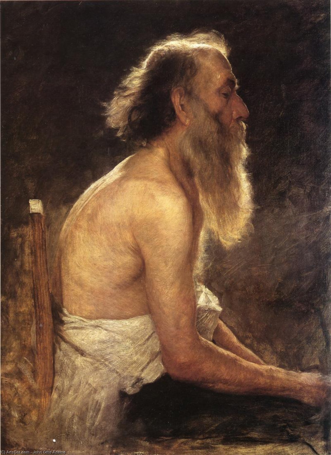 Half-length Figure Study — Джон Оттис Адамс