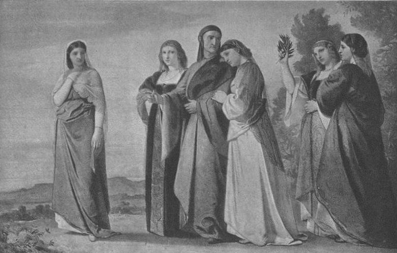 Dante Und Die Edlen Frauen In Ravenna — Anselm Feuerbach