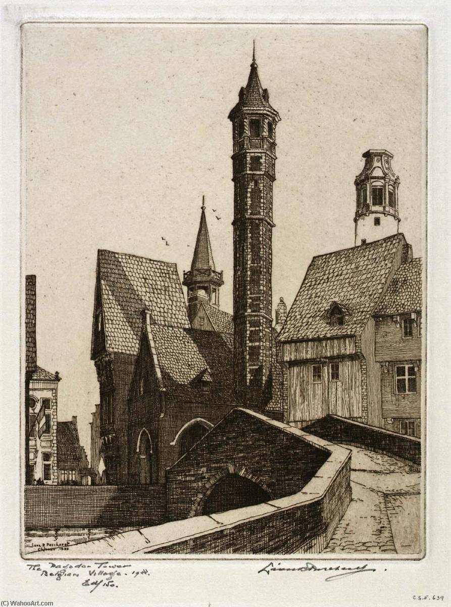 The Pagodor Tower, Belgian Village, Chicago Fair, 1933 — Leon R Pescheret